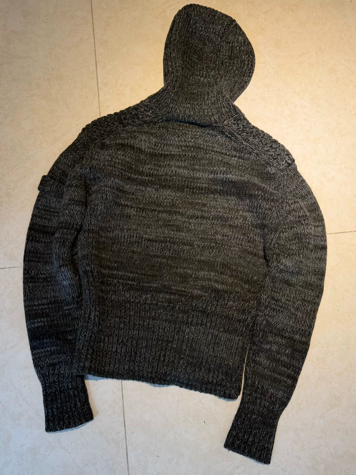 Prada Hooded Zip-Up Knit Jacket