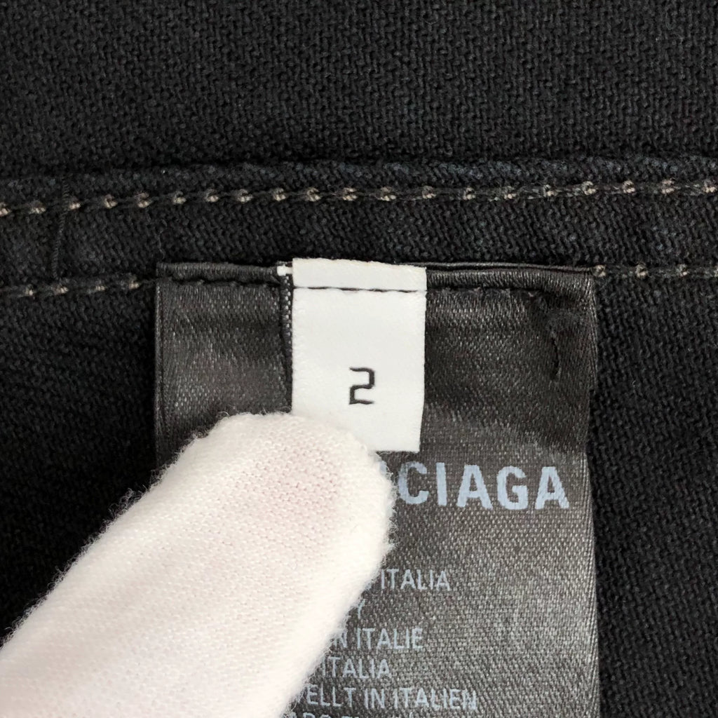 Balenciaga × Adidas Black Side Stripe Cotton Collared Single-Button Denim Jacket