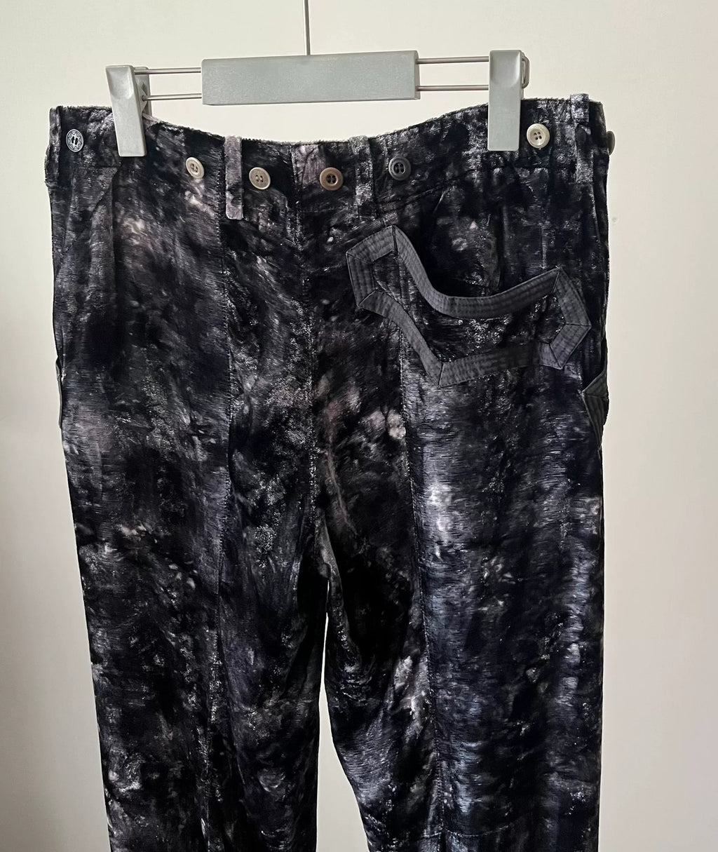 Number Nine 09SS Black Velvet Trousers