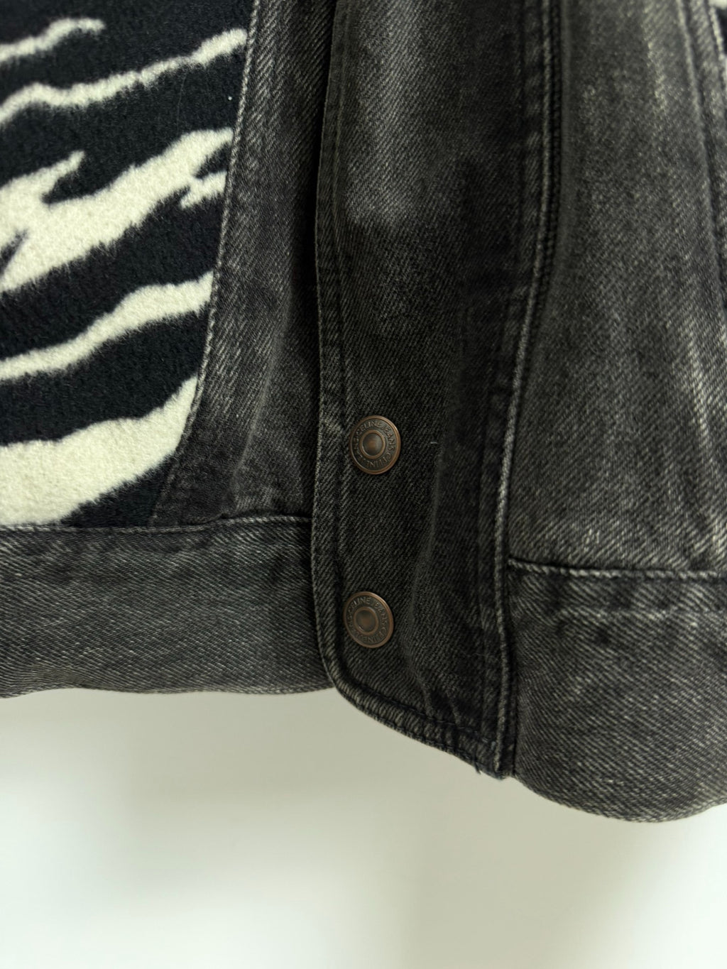 Celine 21FW Zebra Print Gray Denim Cotton Jacket