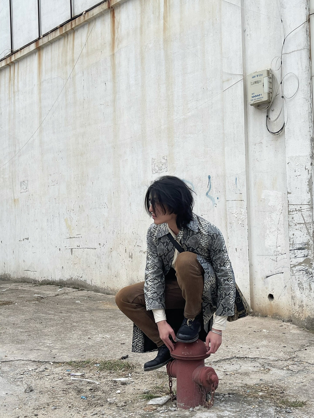 Dries Van Noten 09AW Snake Skin Cotton Coat