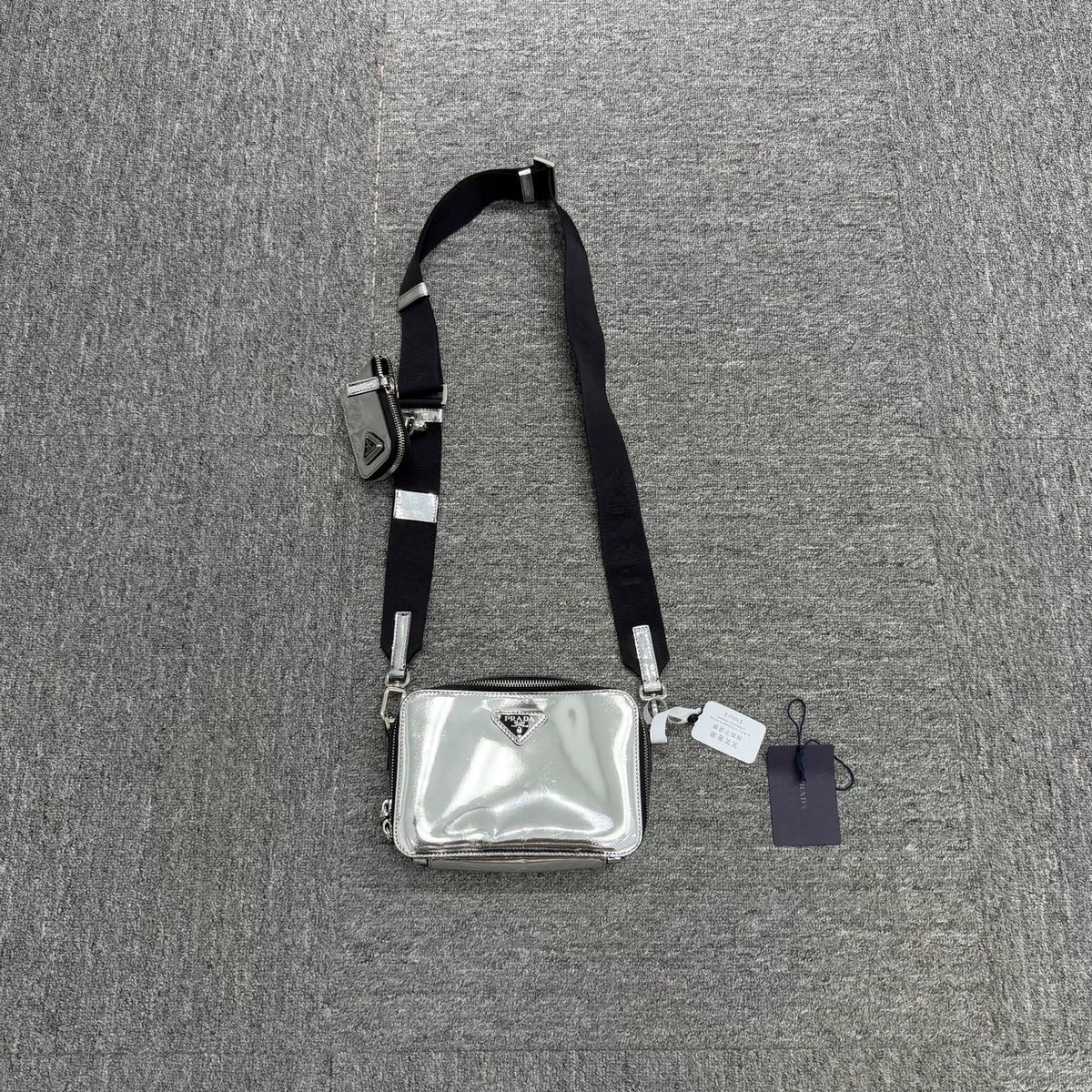 Prada Glossy Postman Shoulder Bag
