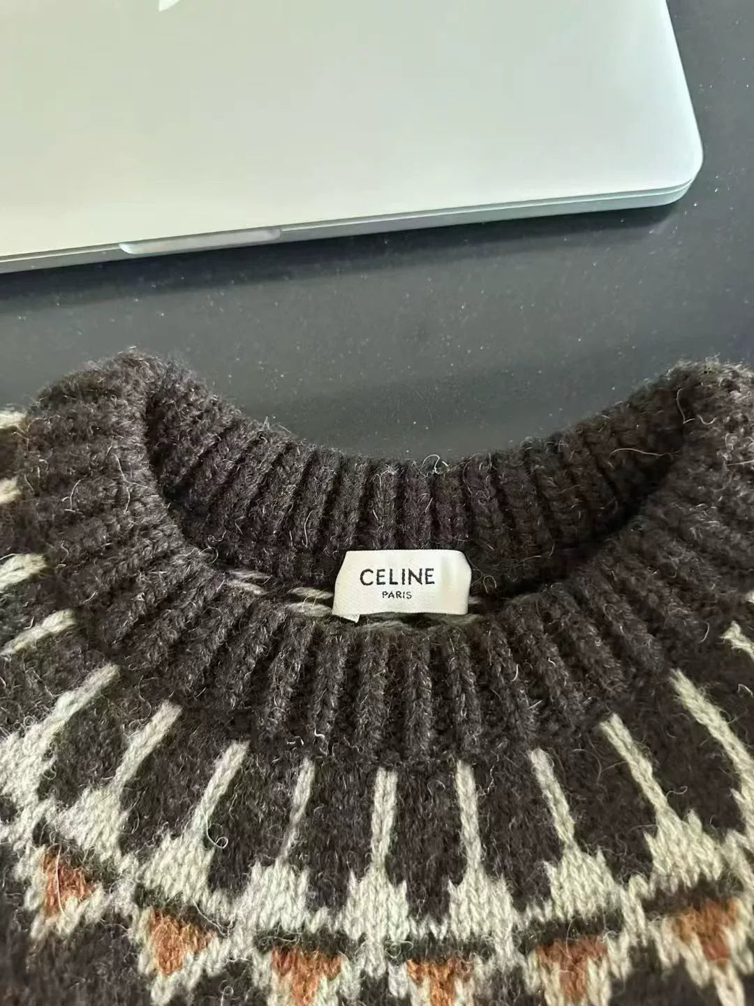 Celine Fair Isle Arc de Triomphe Sweater
