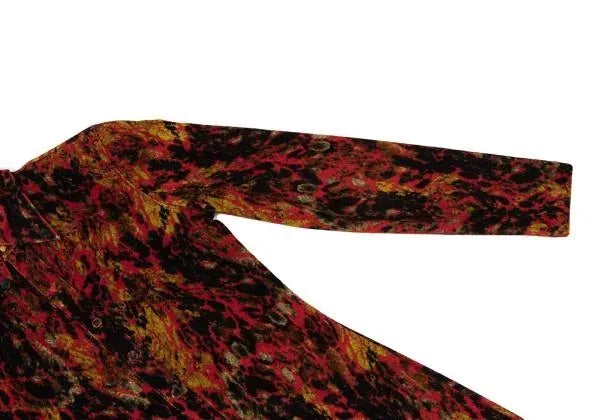 Jean Paul Gaultier Vintage Orange Floral Velvet Dress