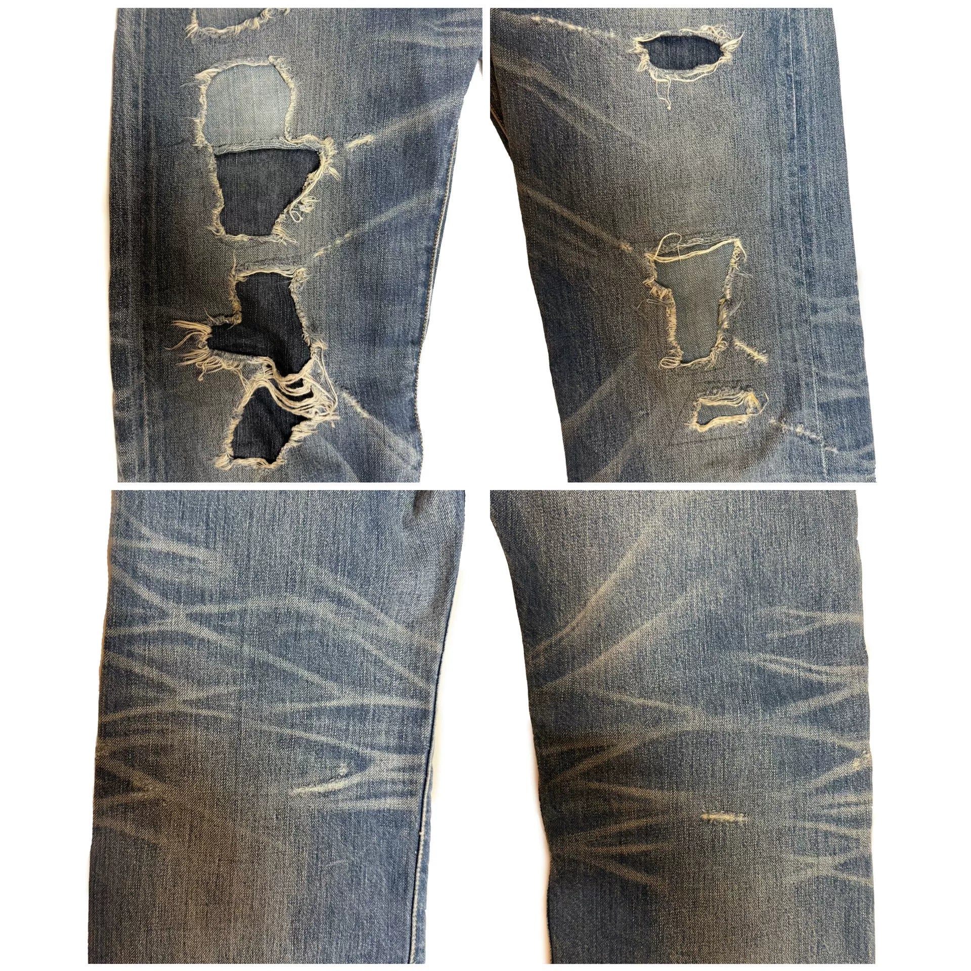 Levis Distressed Washed Jeans