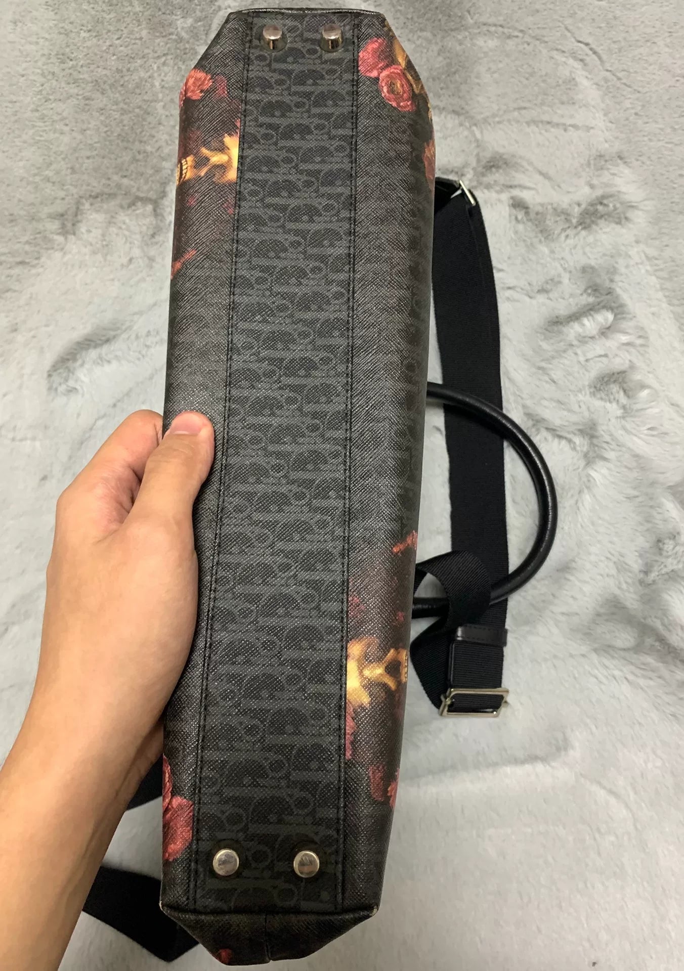 Dior Homme 17SS Floral Skull Tote Bag