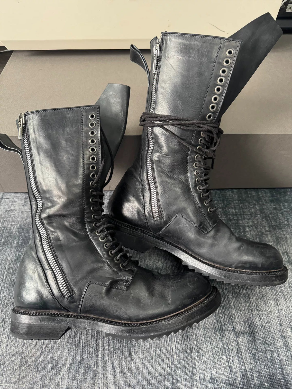 Rick Owens mainline heavy-duty high-top boots