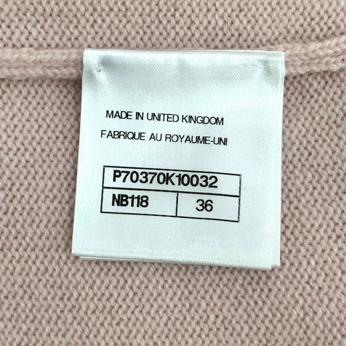 Chanel Light Pink Goat Cashmere V-Neck Single-Breasted Knit Cardigan Jacket