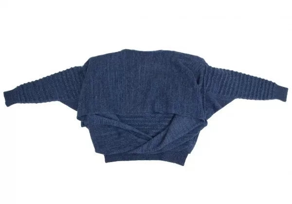 Issey Miyake Vintage Blue Faux Fur Pleated Top