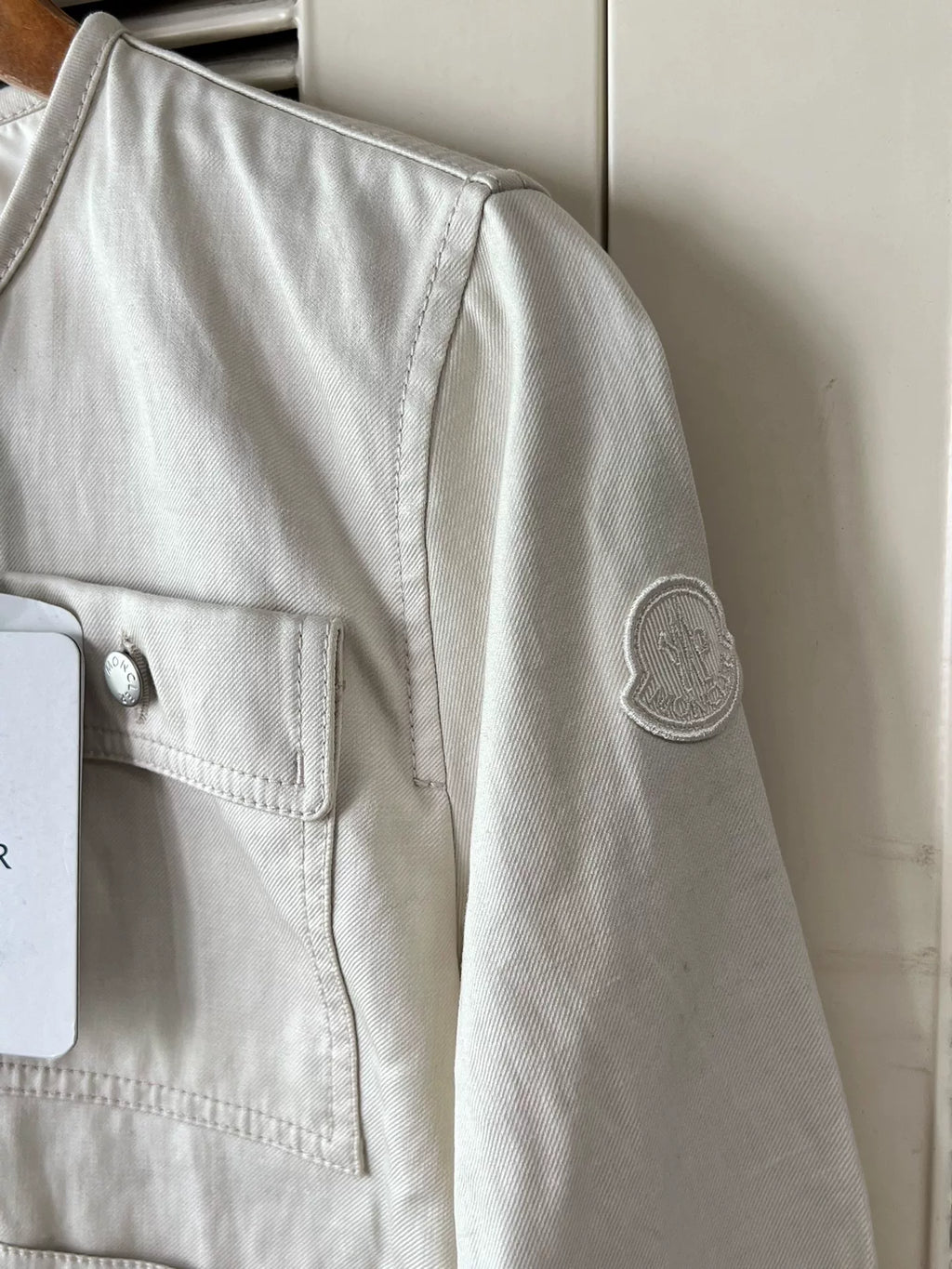 Moncler women's cropped denim jacket