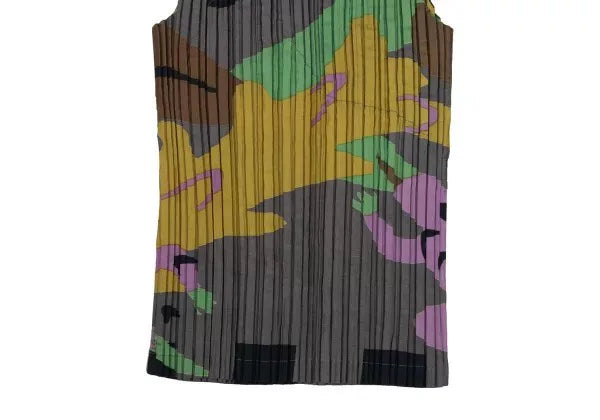 Issey Miyake Vintage Dark Floral Pleated Top