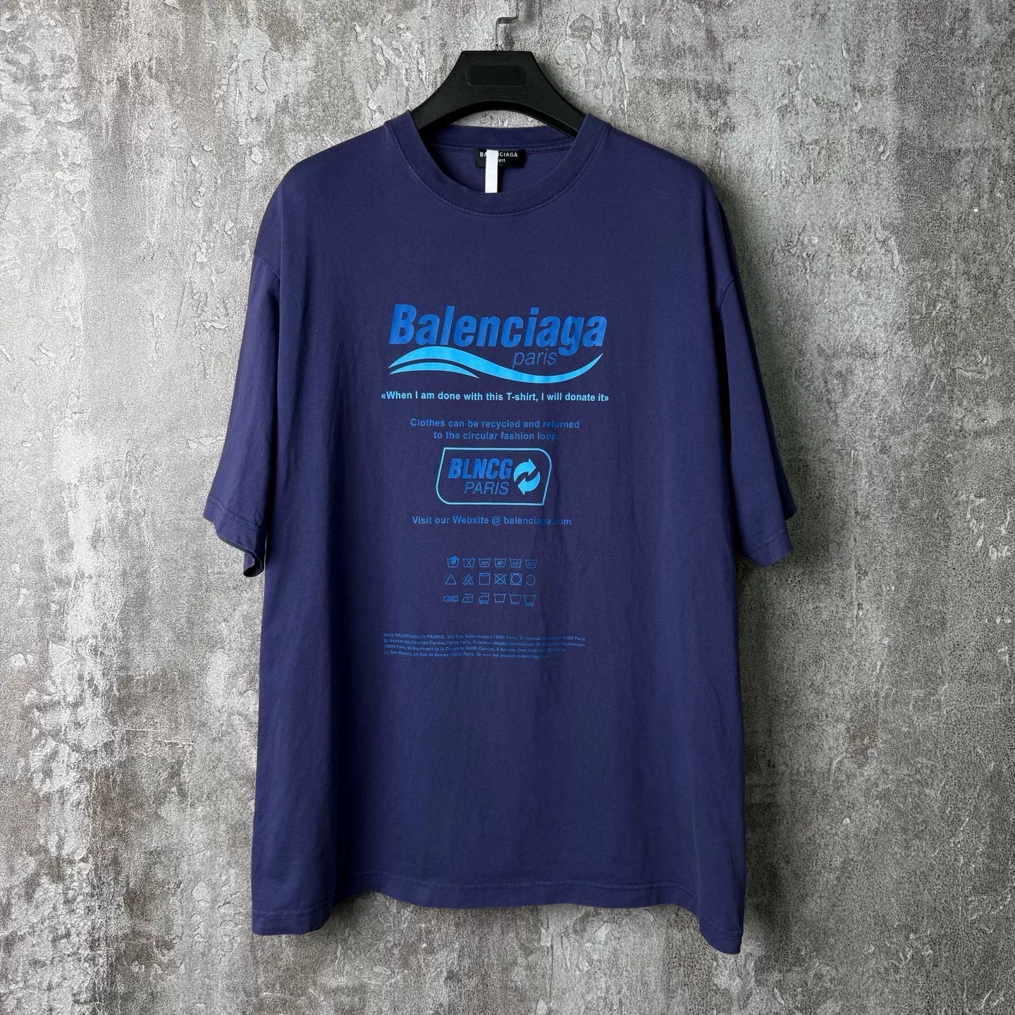 Balenciaga Paris eco-friendly letter slogan short-sleeve