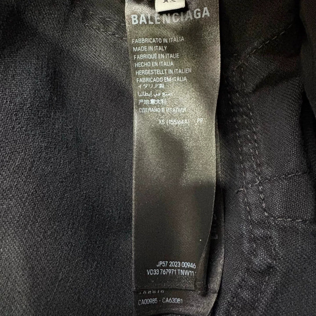 Balenciaga Washed Distressed Patched Denim Pants