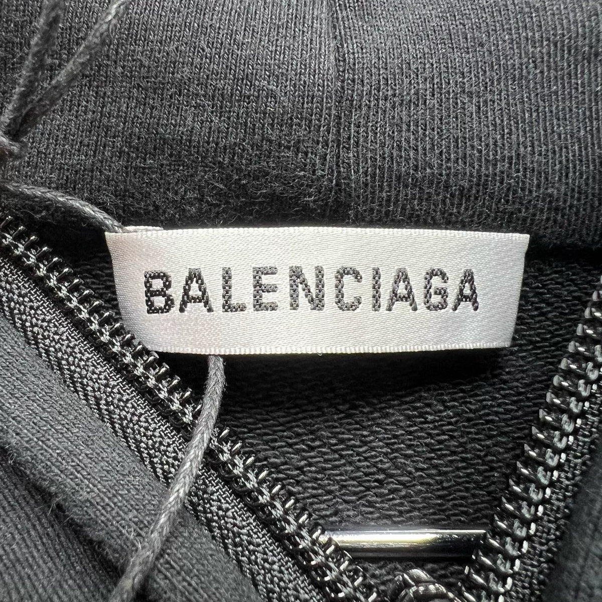 Balenciaga Crew Print Regular Fit Zip-Up Hooded Jacket