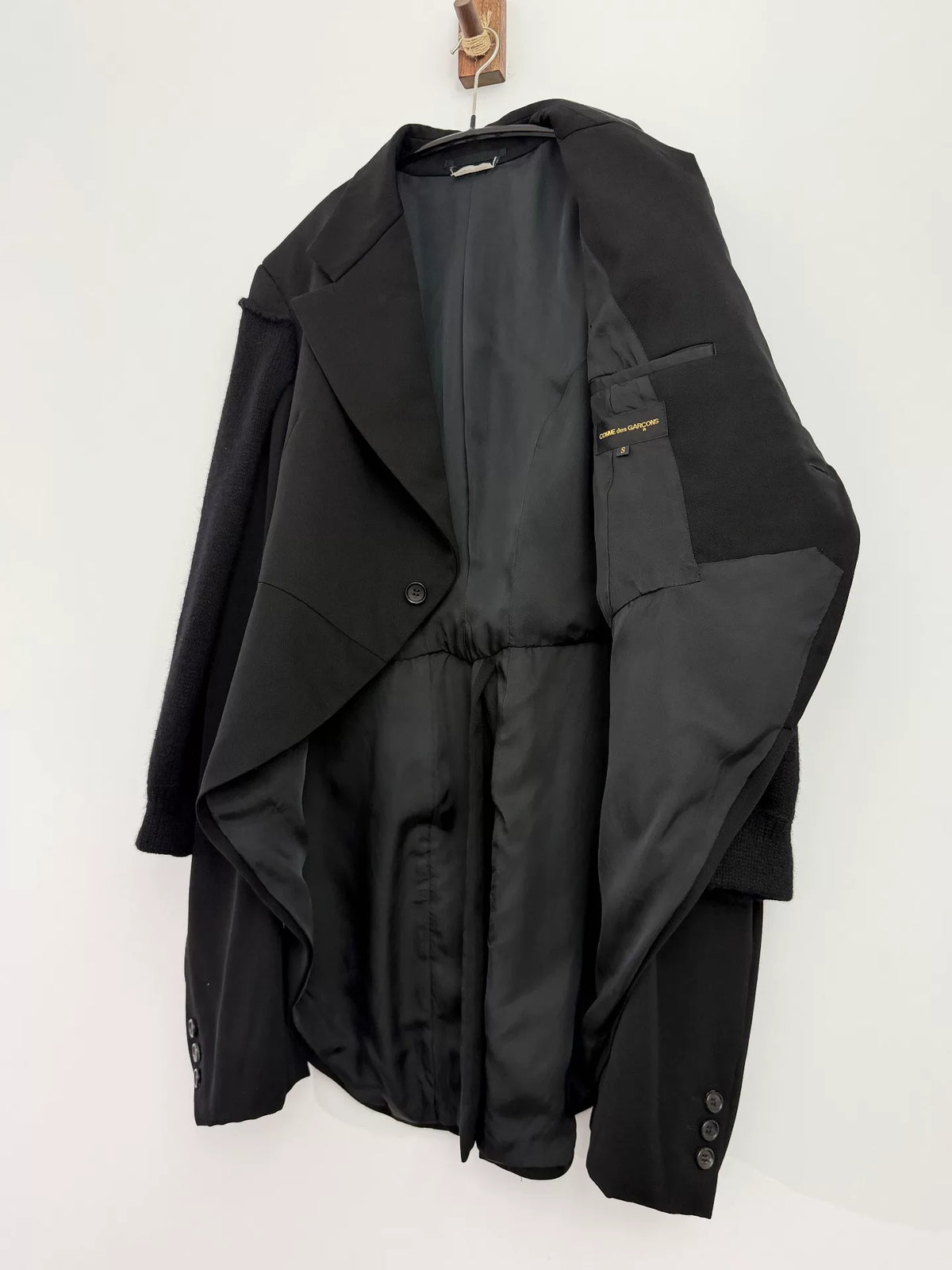 Comme Des Garçons AW14 Deconstructed Double-Layer Sleeve Wool Suit Jacket