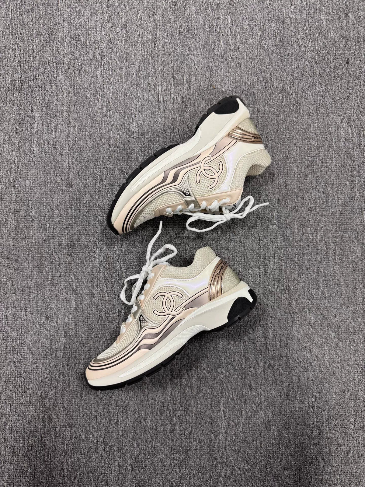 Chanel Gold Sneakers