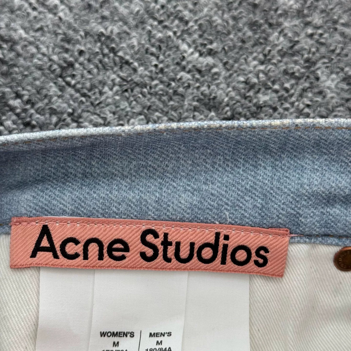 Acne Studios SS26 Optical Illusion Print Dyed Denim Trousers