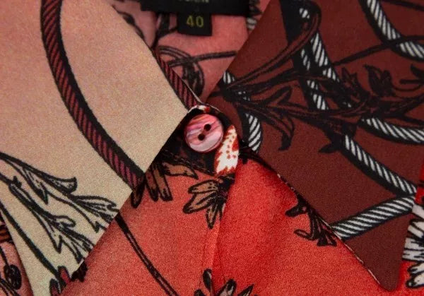Jean Paul Gaultier Vintage Red Pattern Cardigan