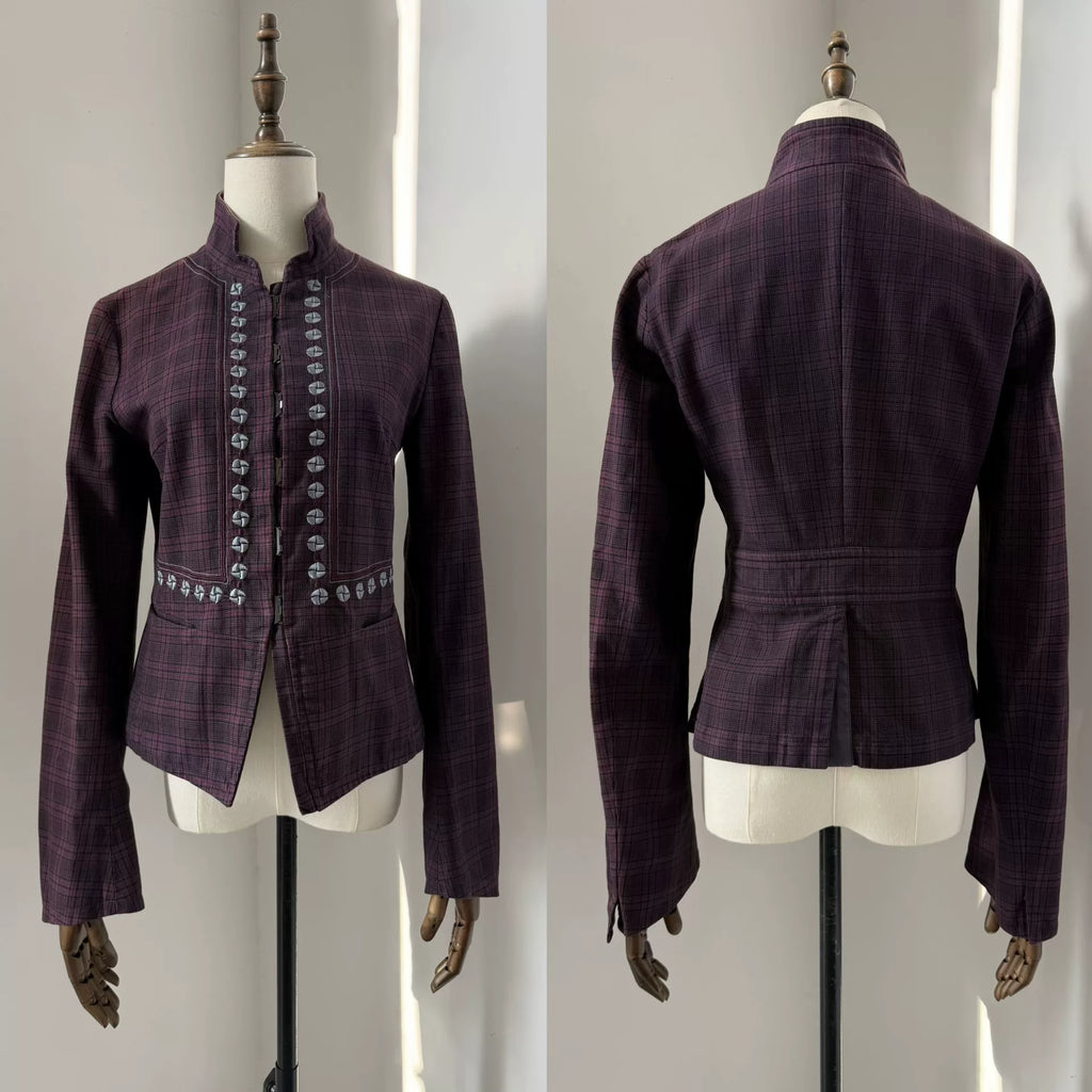 Dries Van Noten 2002 Purple Embroidered Vintage Jacket