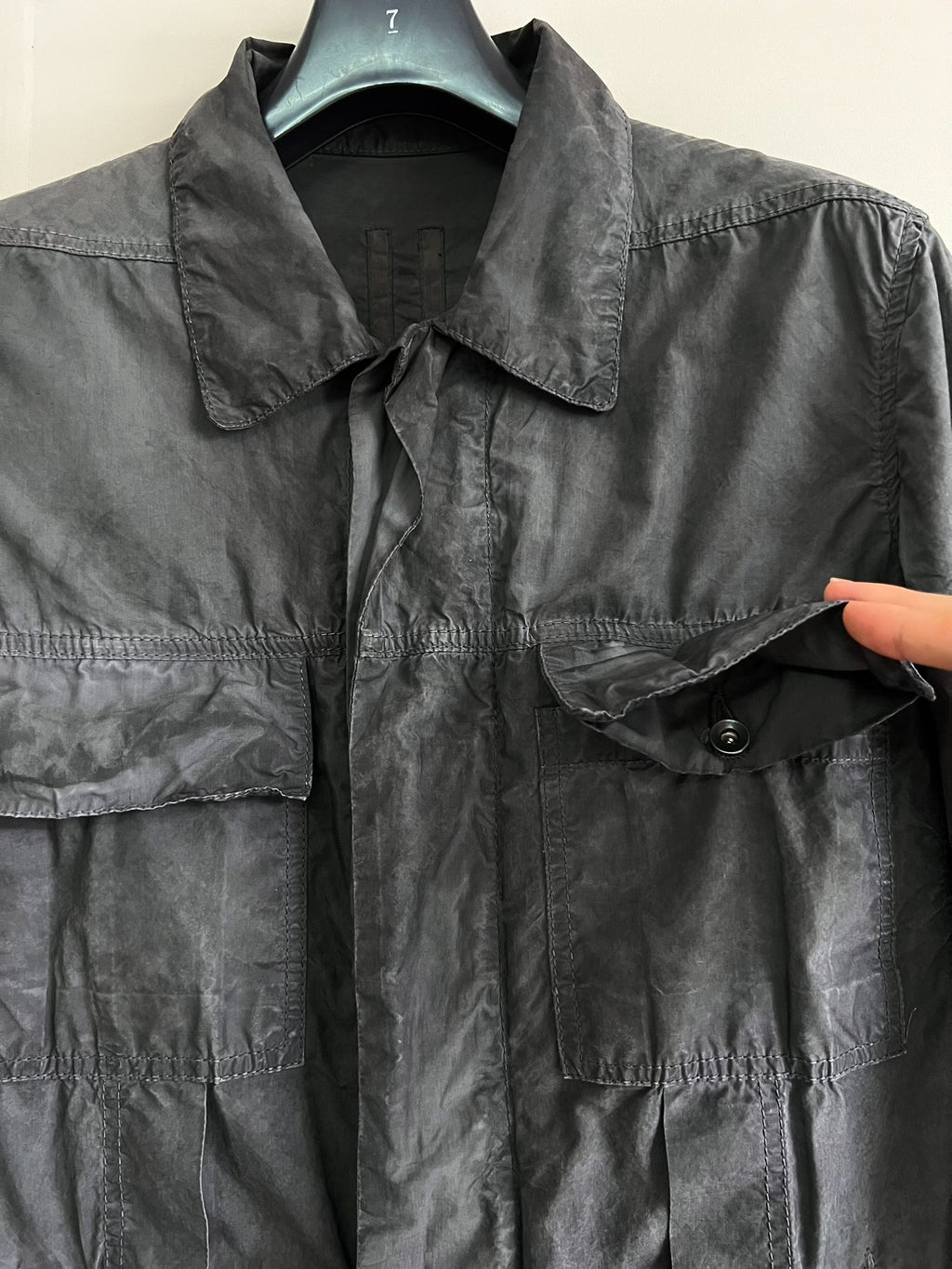 Rick Owens Vintage Dirty-Dye Distressed Jacket