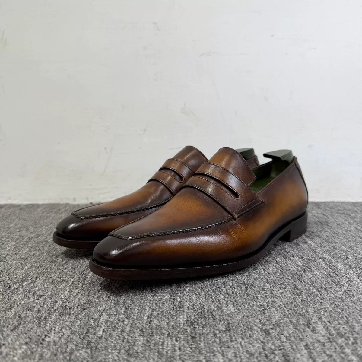 Berluti Hand‑Dyed Leather Loafers