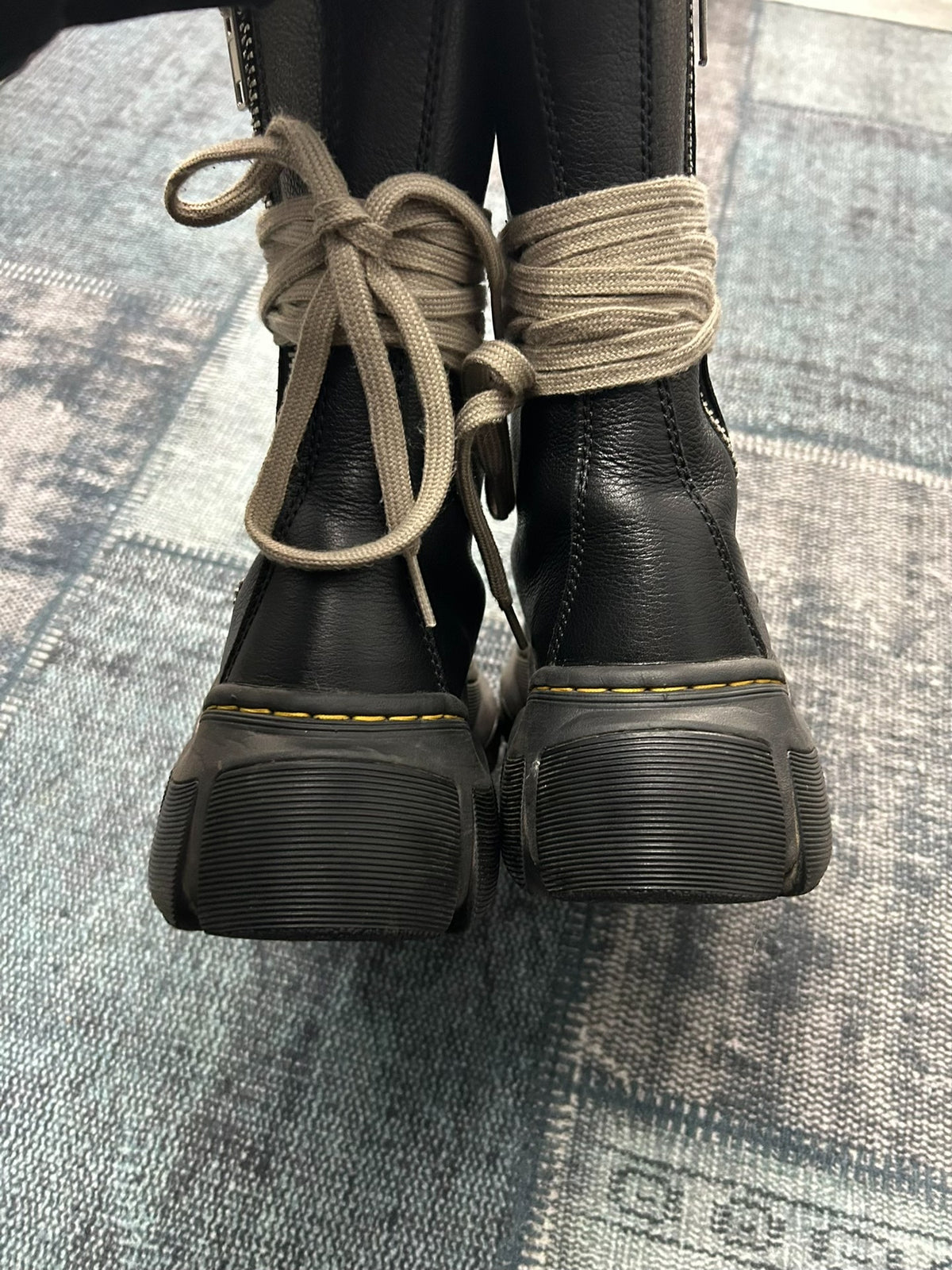 rick owens x Dr. Martens collaboration high-top Boots