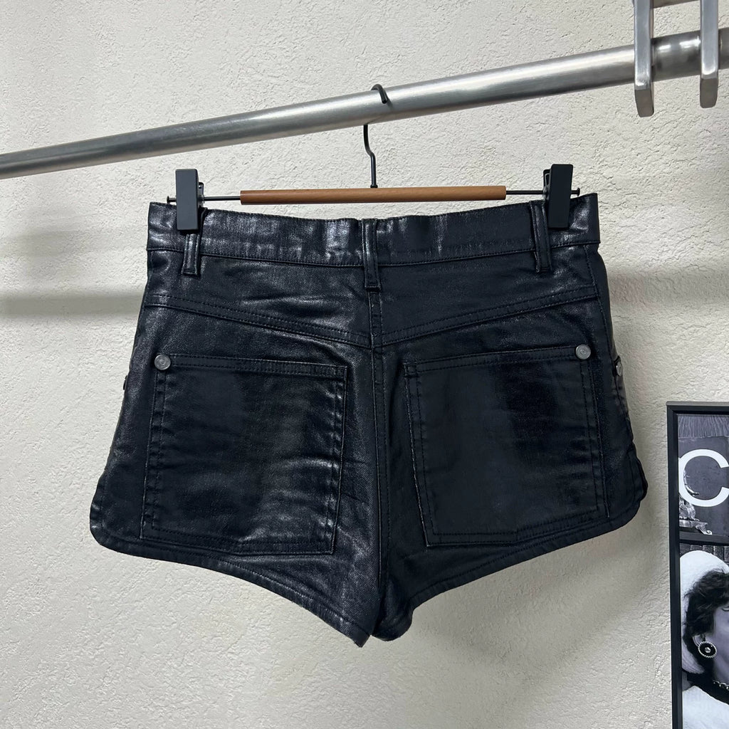 Chanel Leather Shorts