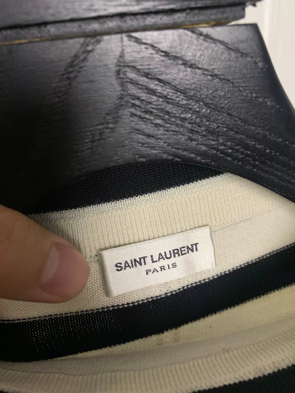 Saint Laurent 15FW Black White Turtleneck Sweater