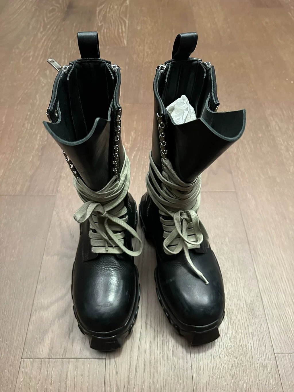 Rick Owens Octopus Lace-Up Military Boots