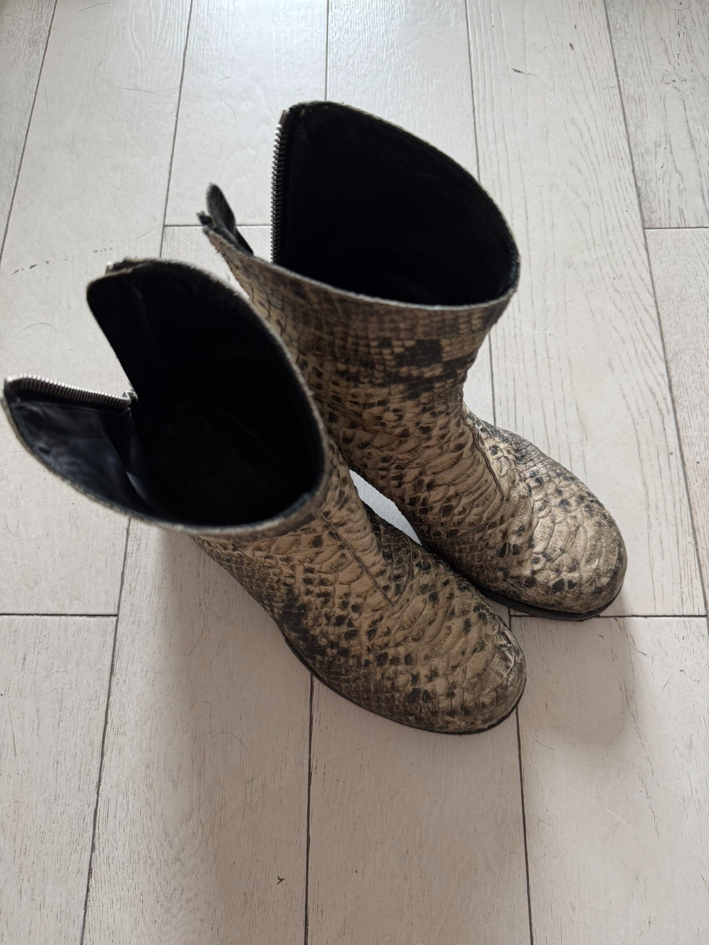 Alyx 9sm Snake Print Lace-Up Boots