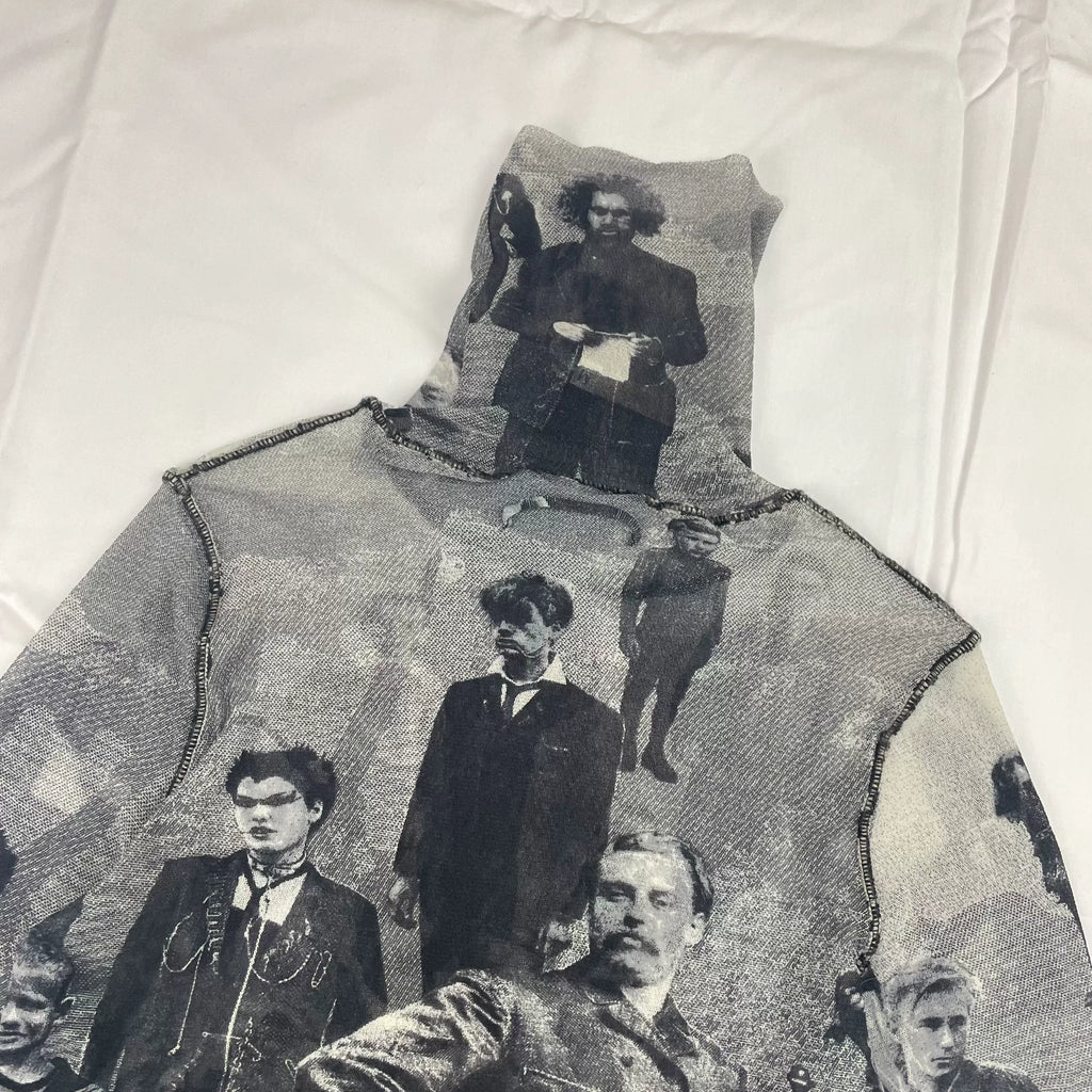 2003 Fall/Winter Jean Paul Gaultier Punk Girl Portrait Mesh T-Shirt