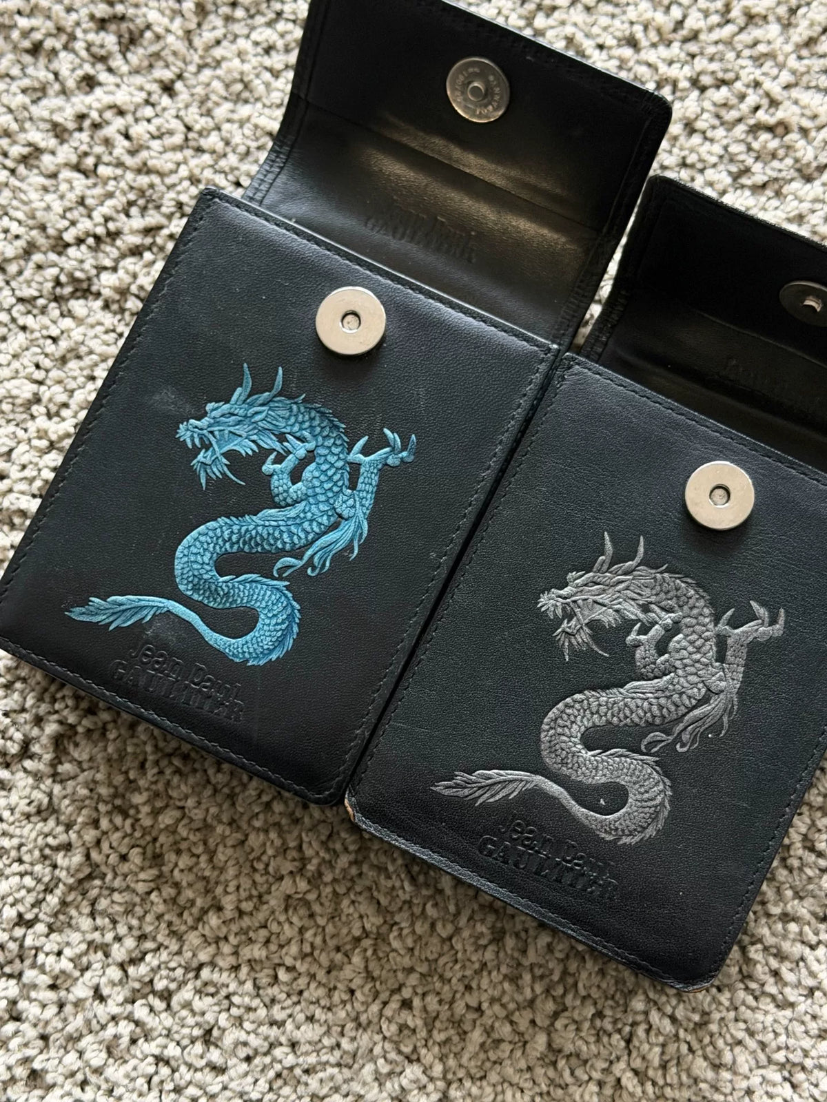 Jean Paul Gaultier 1990s Dragon Tattoo Leather Cigarette Case