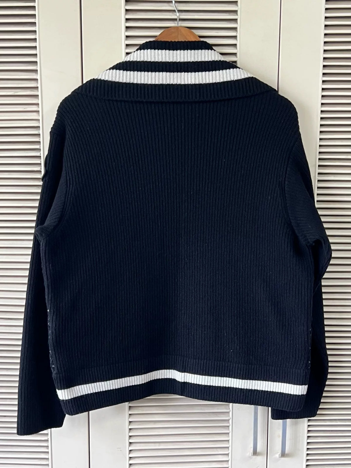 Moncler Cardigan Knit-Panel Down Jacket
