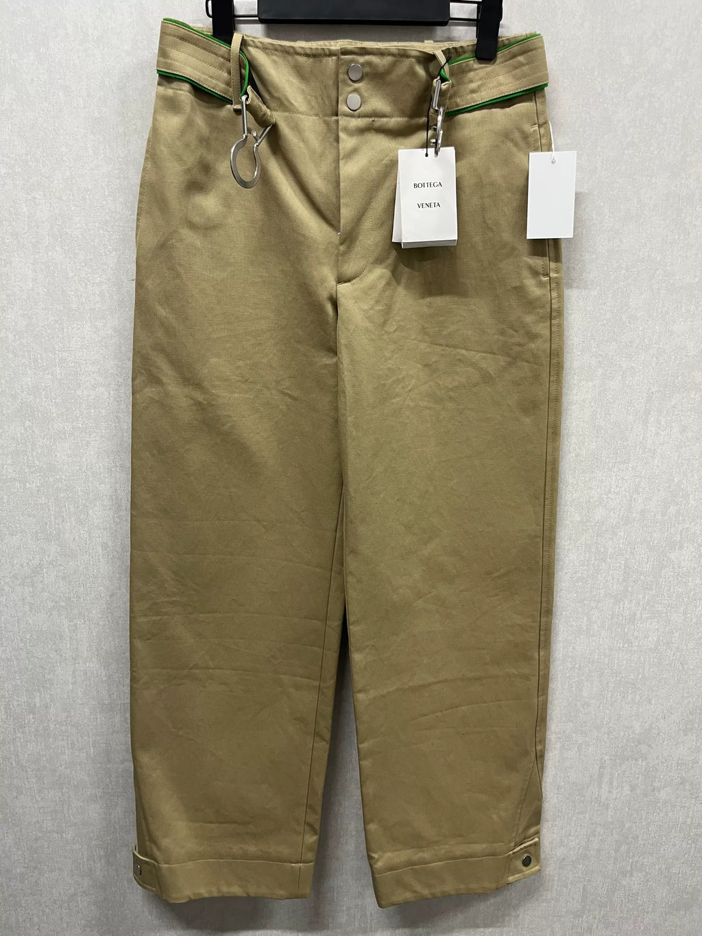 Bottega Veneta Khaki Button Trousers