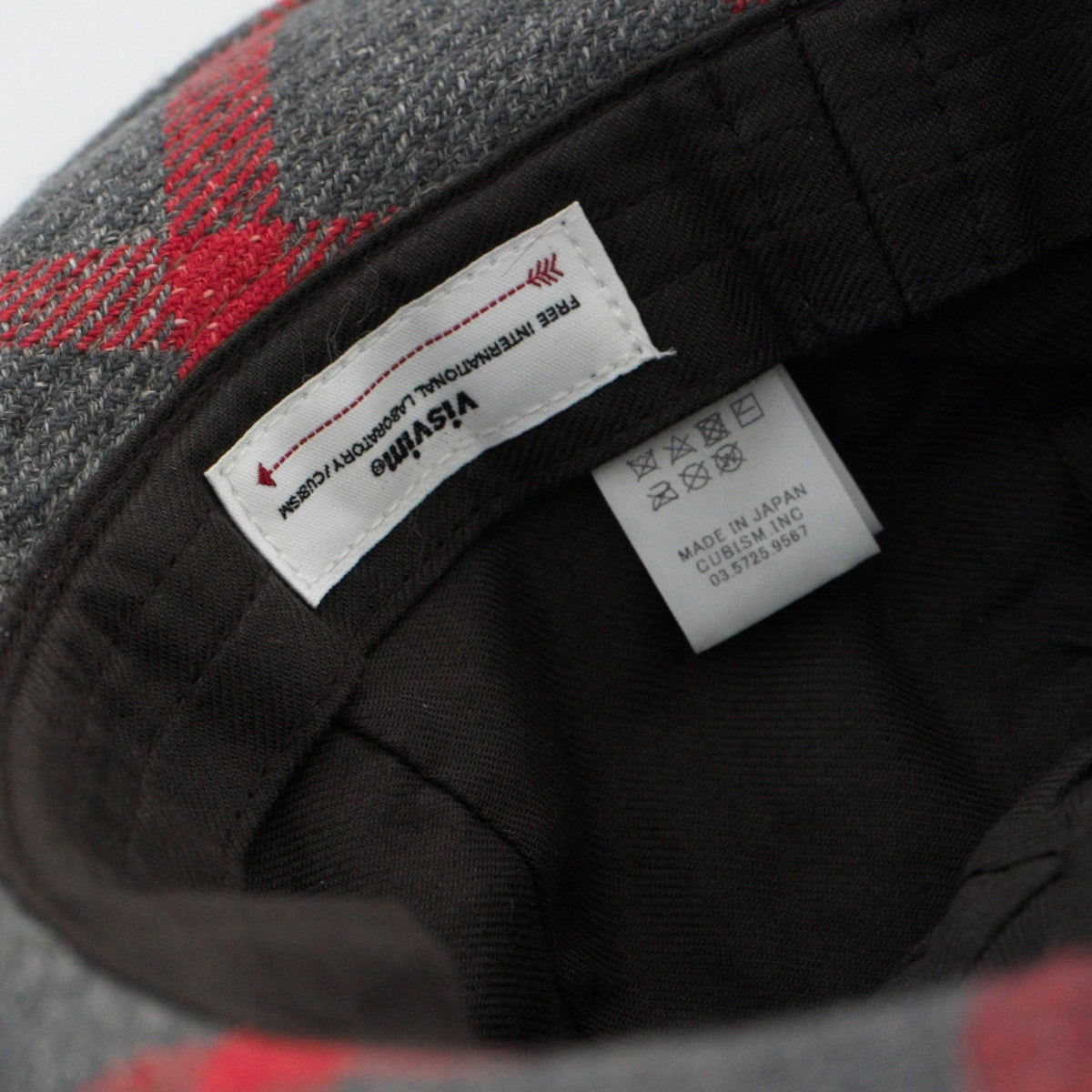Visvim 23AW Wool Linen Plaid Bucket Cap