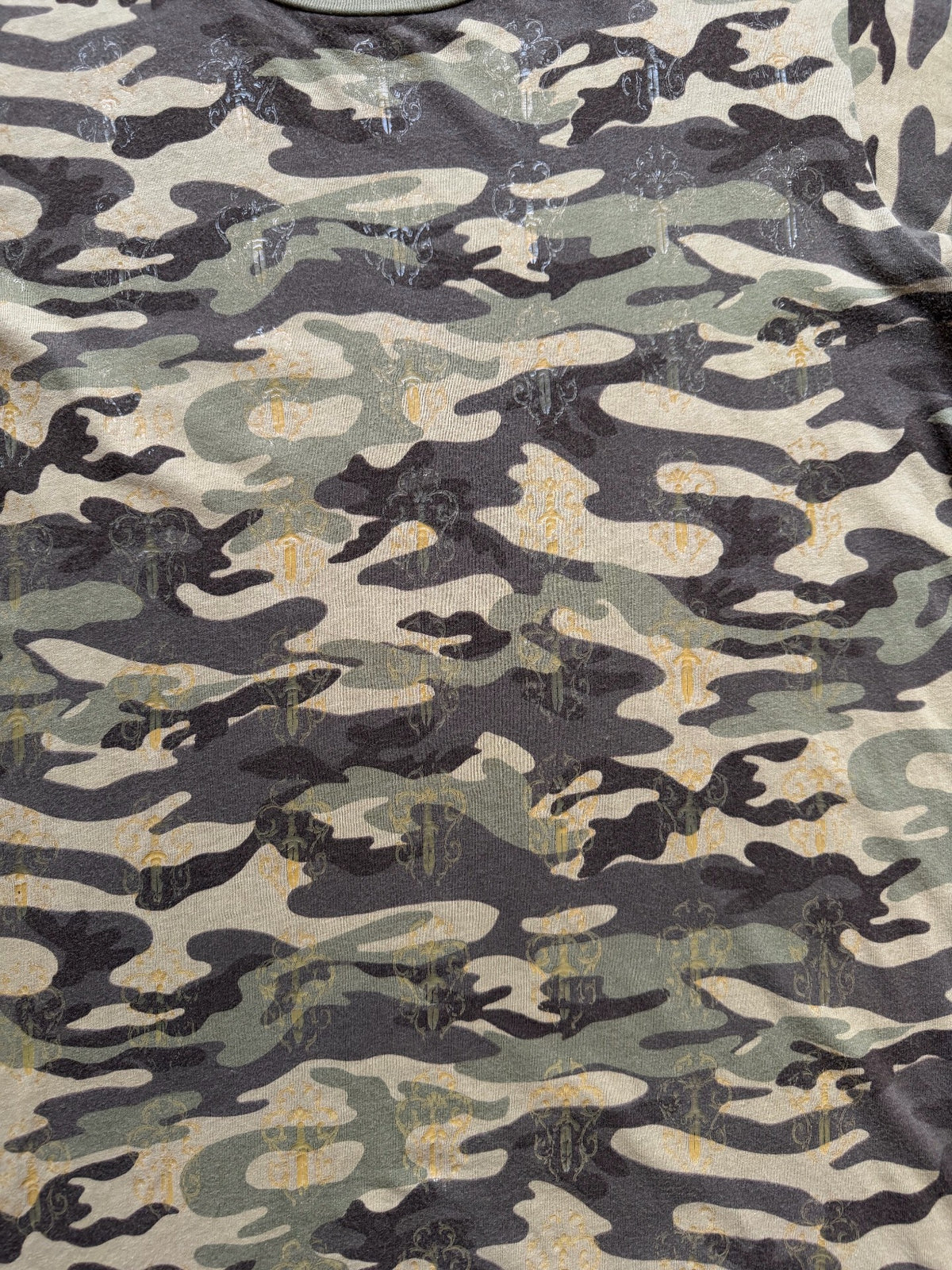 Chrome Hearts 00s Camo All-Over Print Horseshoe Tee