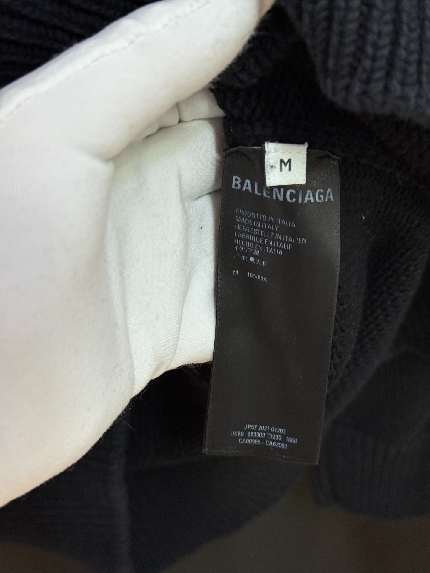 Balenciaga Black Crew Neck Knit Sweater