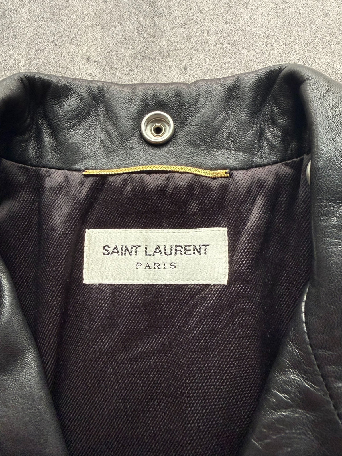 Saint Laurent 17FW Star-Studded Lambskin Biker Jacket by Anthony Vaccarello