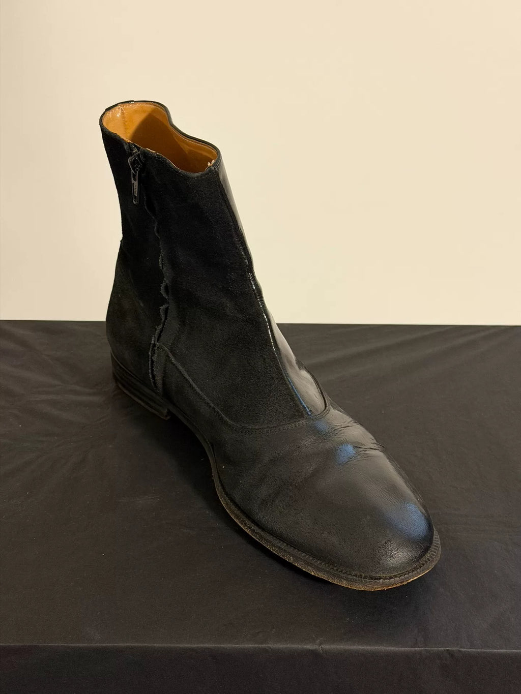 Maison Martin Margiela 2000s Gradient Patent-to-Suede Leather Boots