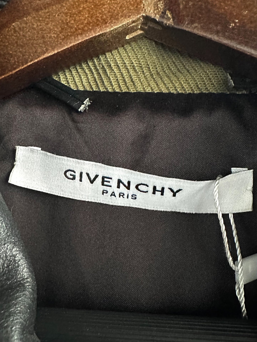Givenchy Olive Leather Utility Jacket
