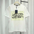 Louis Vuitton Embroidered Logo Cotton White Short Sleeve T-Shirt