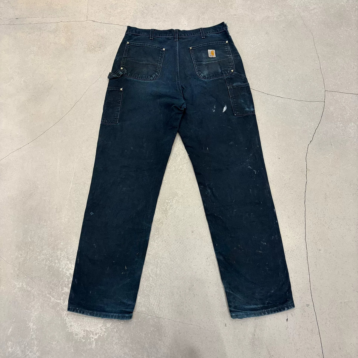 Carhartt B01 BLK Distressed Double-Knee Work Pants