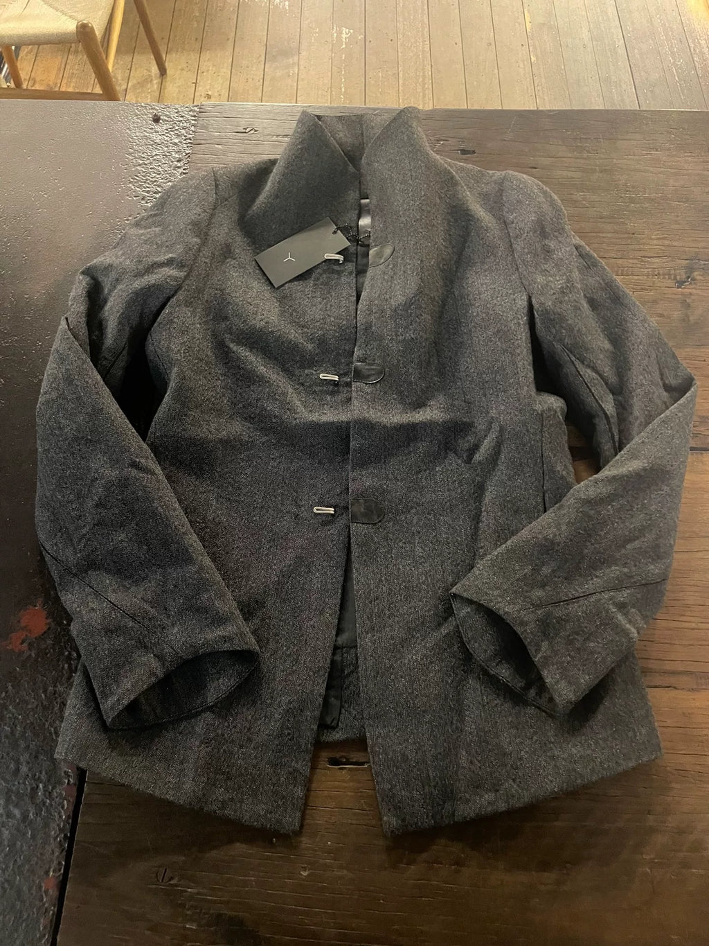 Y/Project FW13 Yohan Serfaty Chairman Phantom Hook-Closure Stand-Collar Wool Cotton Jacket