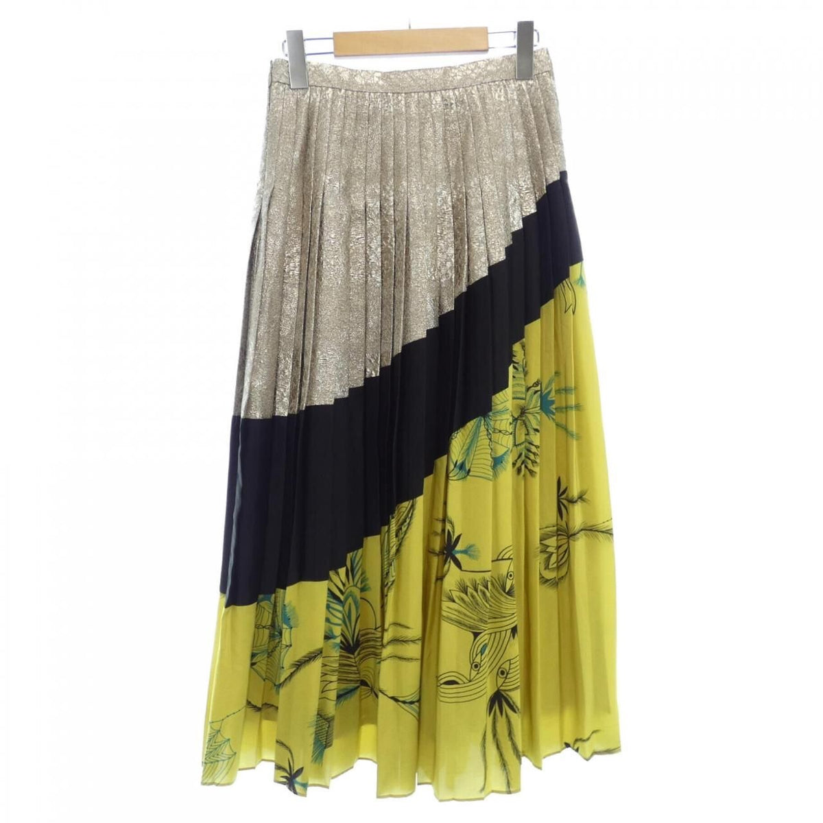 Dries Van Noten AW18 Silk Pleated Skirt