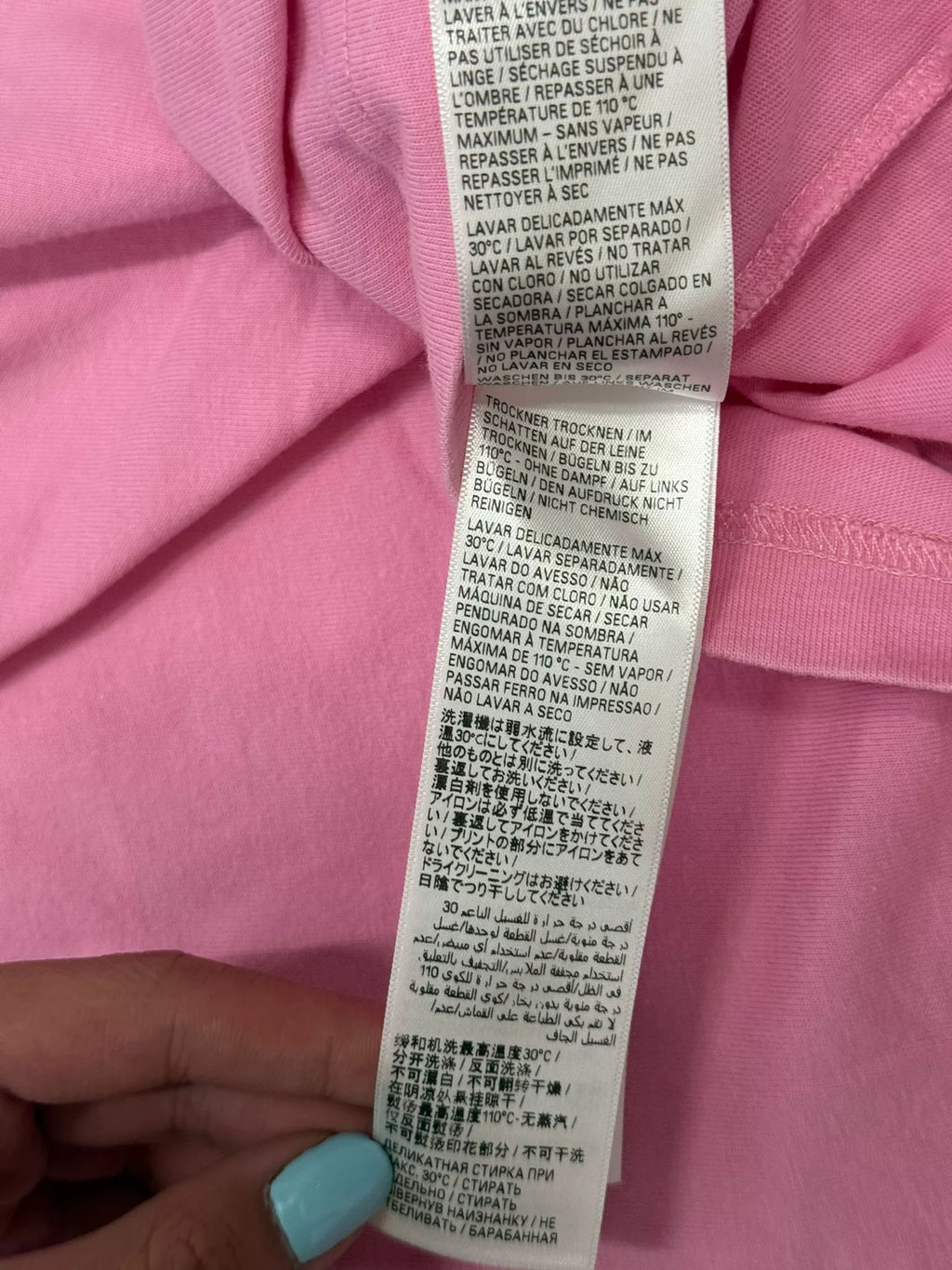 Balenciaga Paris Pink Disaster Flame Print Short-Sleeve T-Shirt