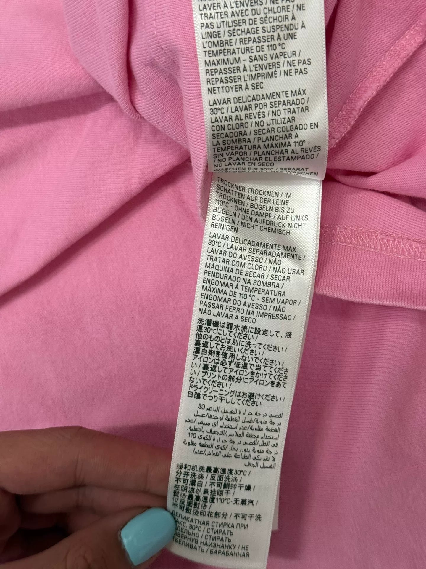 Balenciaga Paris Pink Disaster Flame Print Short-Sleeve T-Shirt