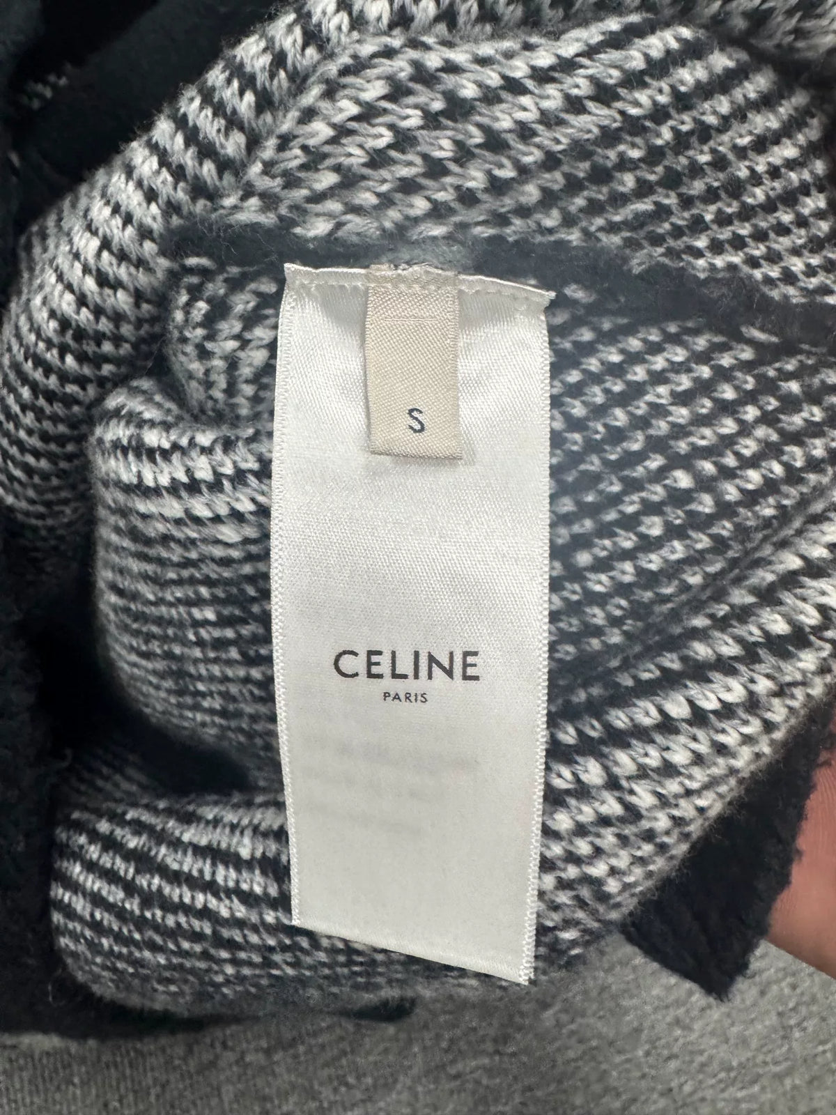 Celine Puppy Print Knit Cardigan
