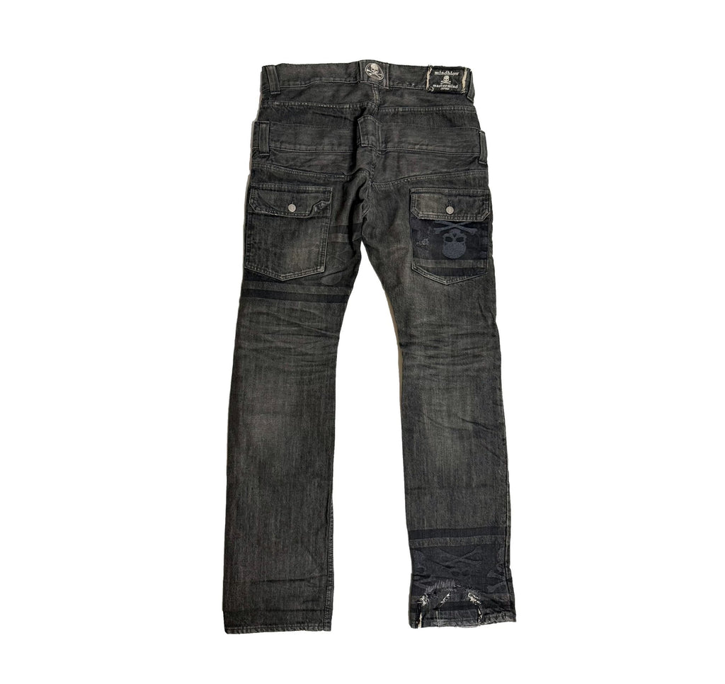 Mastermind Japan 11AW Mindblow Black Distressed Pants