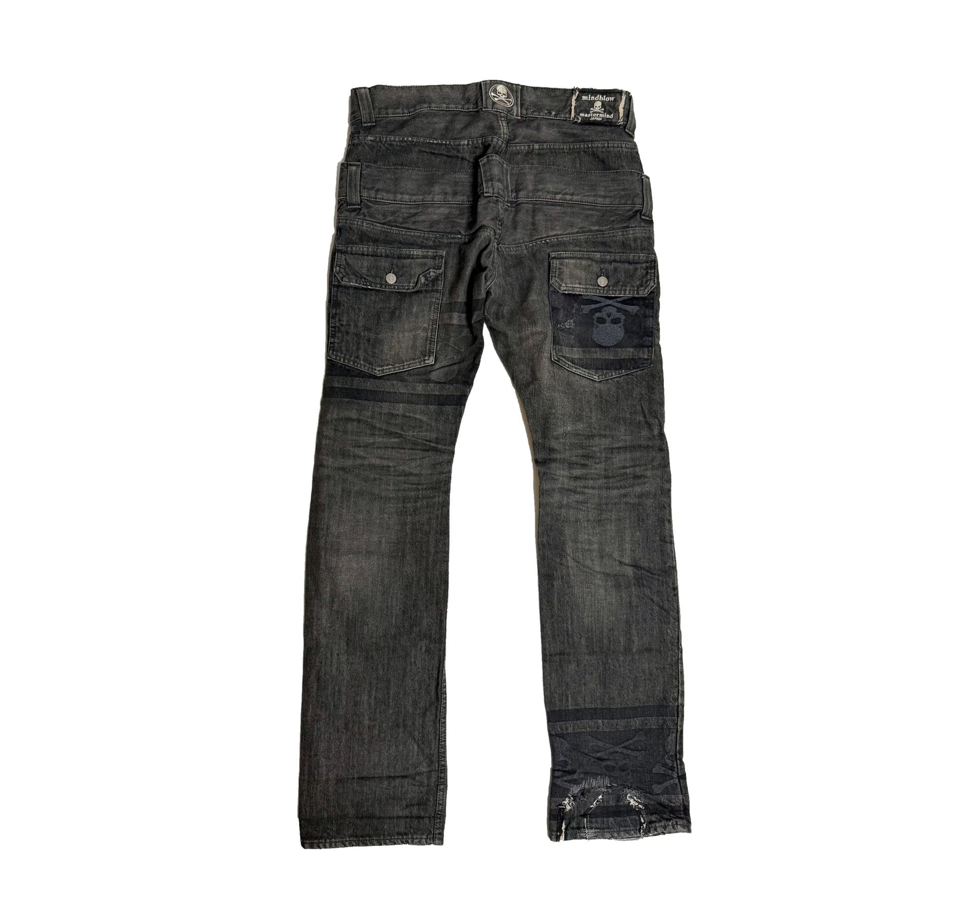 Mastermind Japan 11AW Mindblow Black Distressed Pants