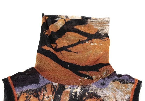 Jean Paul Gaultier Dusk Tree Portrait Mesh Top